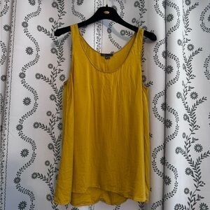Vince Mustard Yellow Classic Stretch-Silk Bias Tank